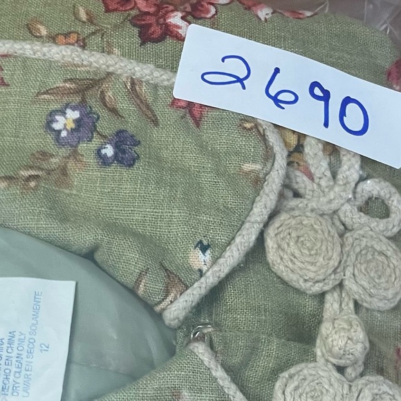 Vintage Jessica Howard women’s size 12 Floral Shirt linen toggle Cottagecore - Picture 8 of 8